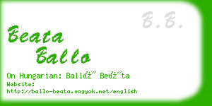 beata ballo business card